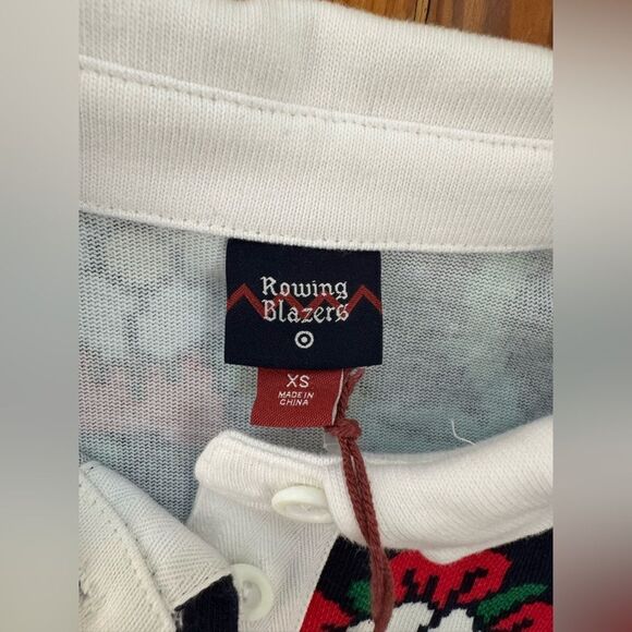 NWT Rowing Blazers + Target Cropped Floral Print Polo - Picture 4 of 7